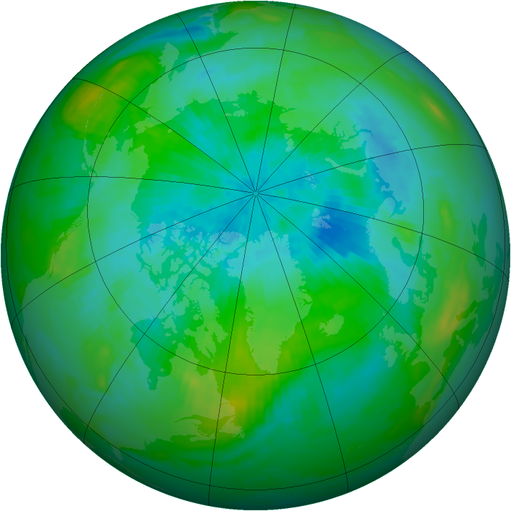 Arctic ozone map for 04 September 1989